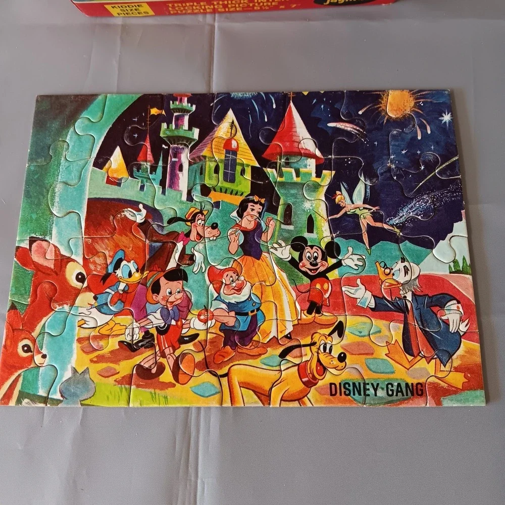 Vintage‎ 1961 Disney Gang Bantam Pocket Puzzle Jaymar Mickey Snow White